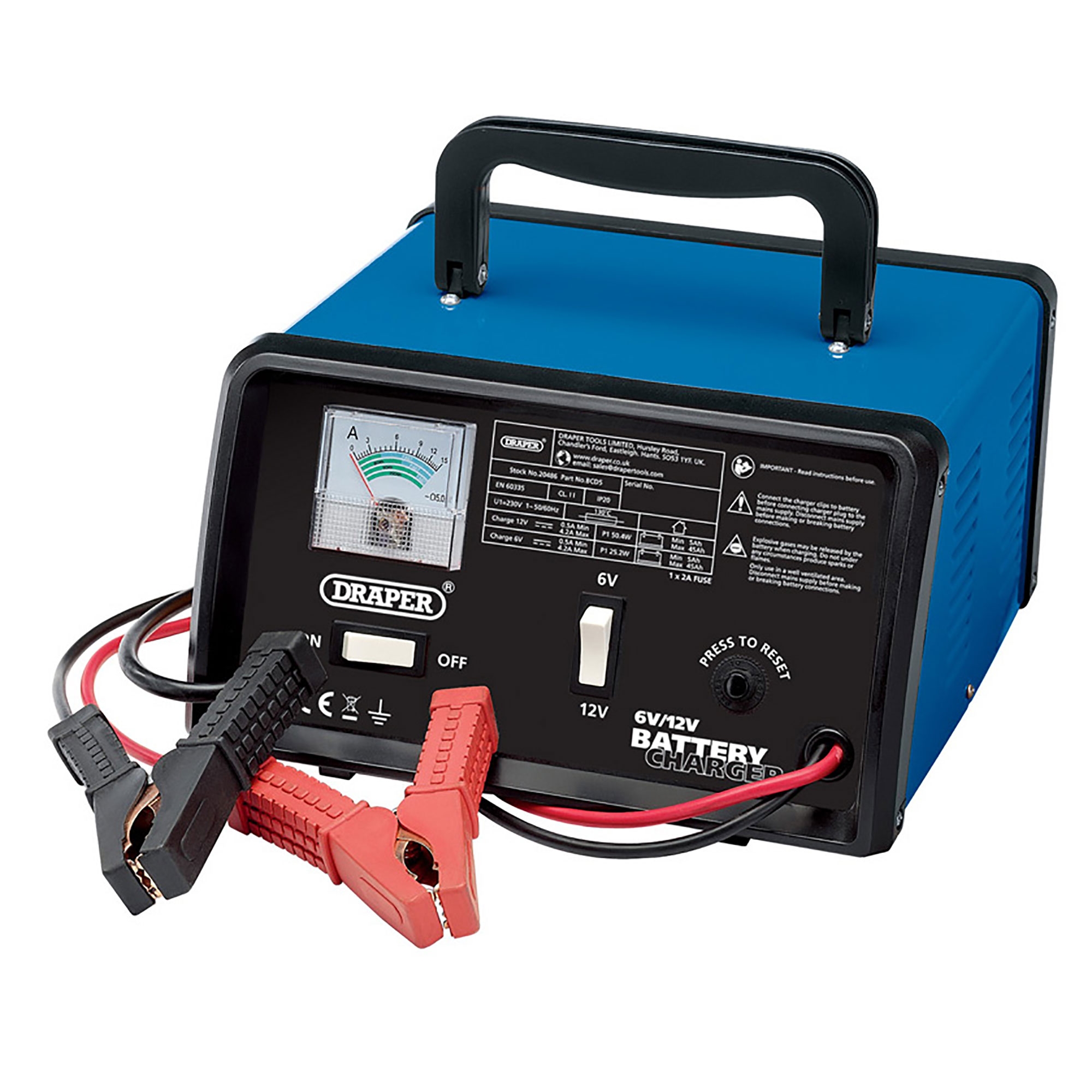 Draper Garage / 6 / 12V 4.2A Battery Charger / Booster 20486