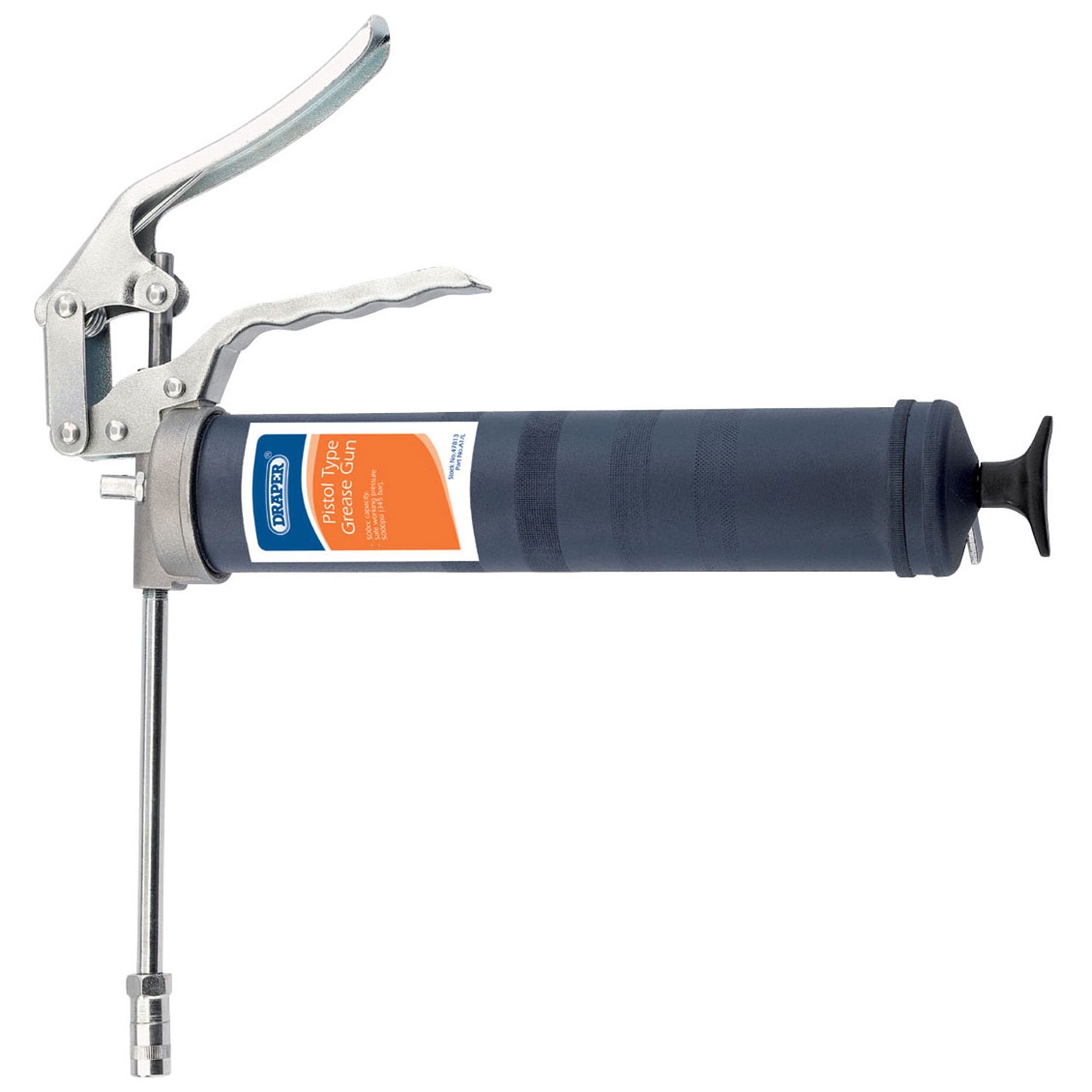 Draper 500cc Heavy Duty Pistol Type Hose Grease / Greasing Work Gun