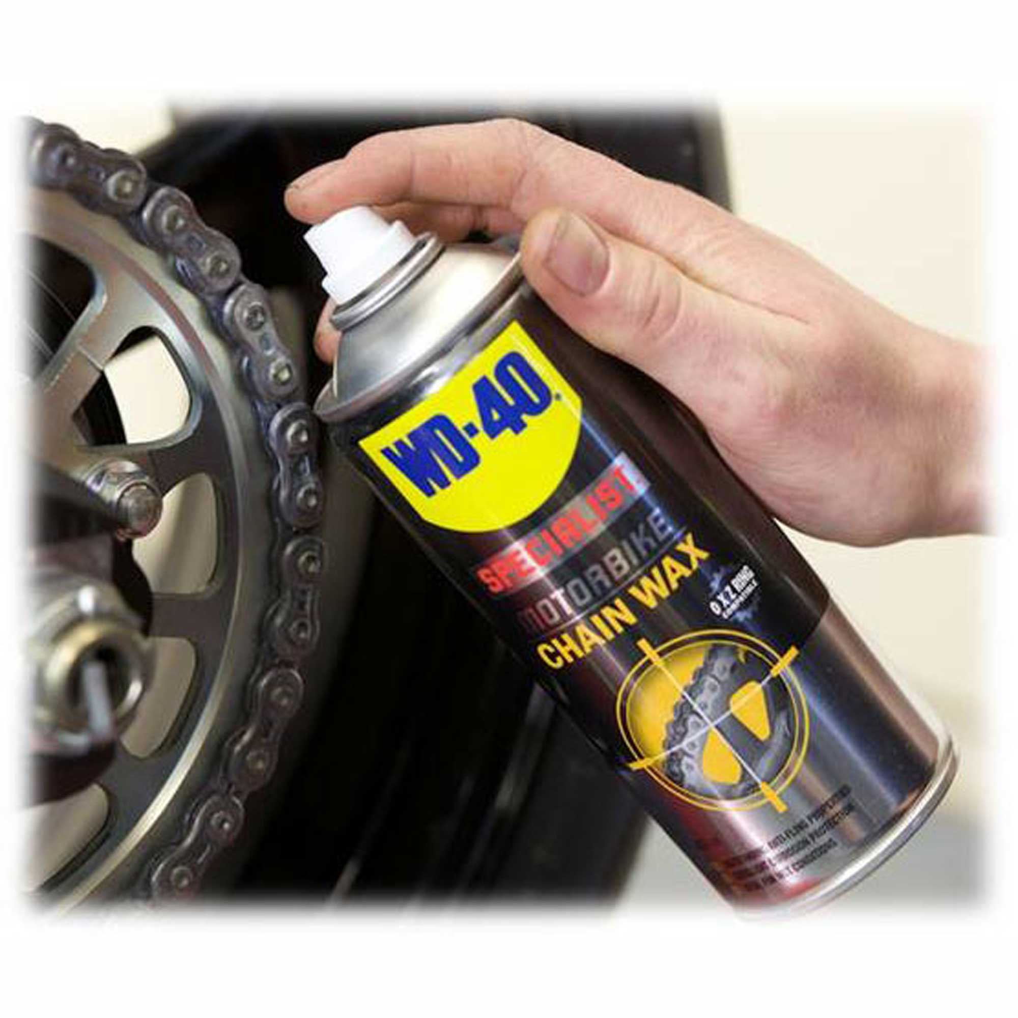 WD40 Motorbike/Bike/Motorcycle Chain Wax Spray 400ml Aerosol eBay