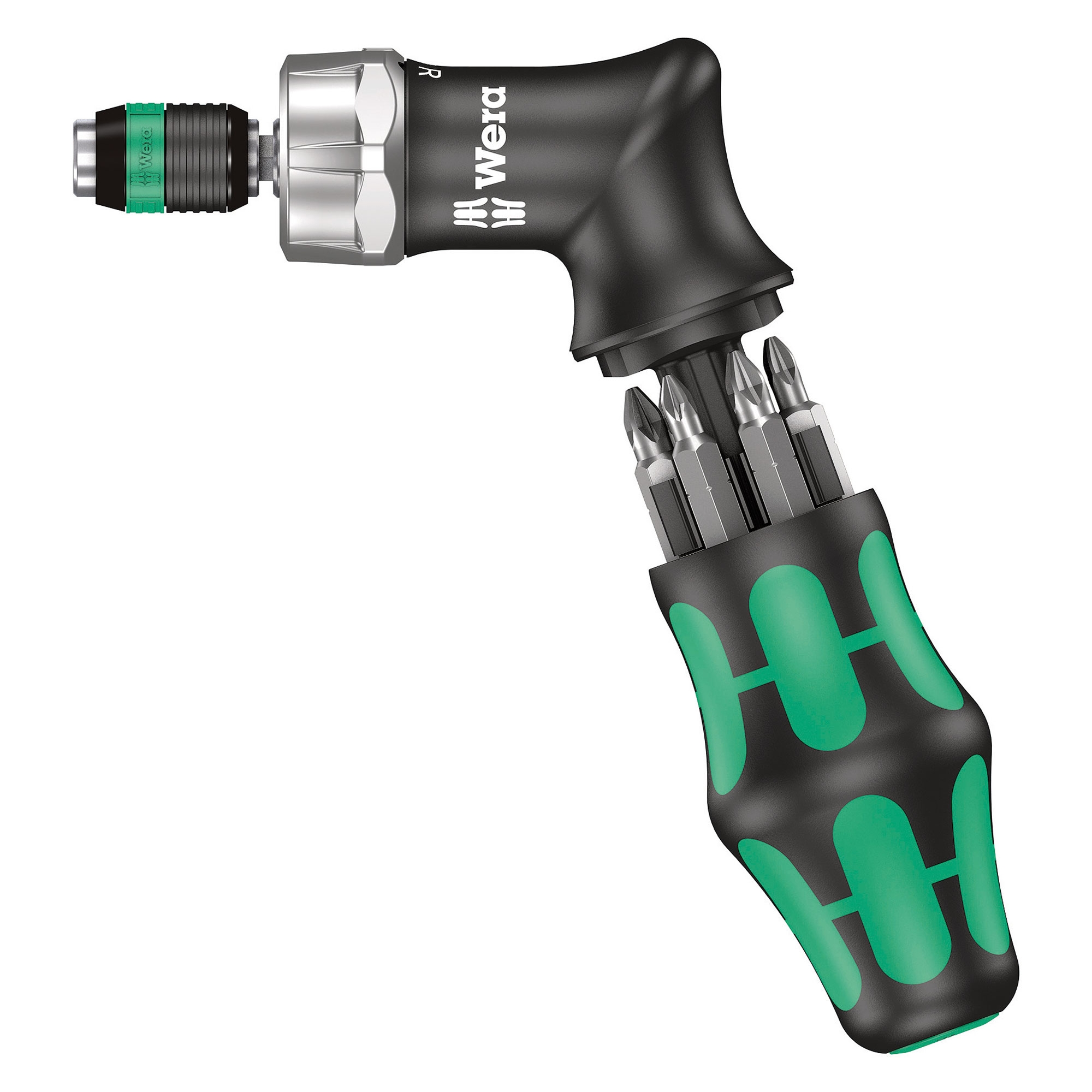 Wera Kraftform Kompakt Pistol Grip RA Ratchet Screwdriver&Bits PH/PZ/TX